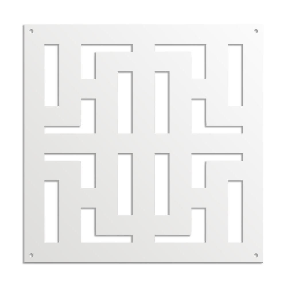 NIE MA MOŻLIWOŚCI - Panel perforowany z PVC - Osłona przeciwsłoneczna - Rozmiar 73x73 cm - Grubość 1 cm - Kolor BIAŁY