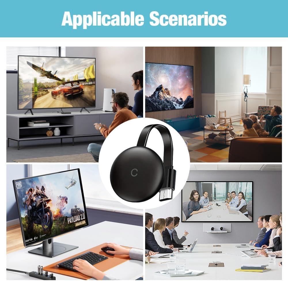 Dongle HDMI sans Fil, 2,4/5 GHz Adaptateur HDMI sans Fil, Miracast Dongle 4K, Récepteur d'Affichage WiFi pour TV Stick/Android/iOS/Windows/Projecteu - 7