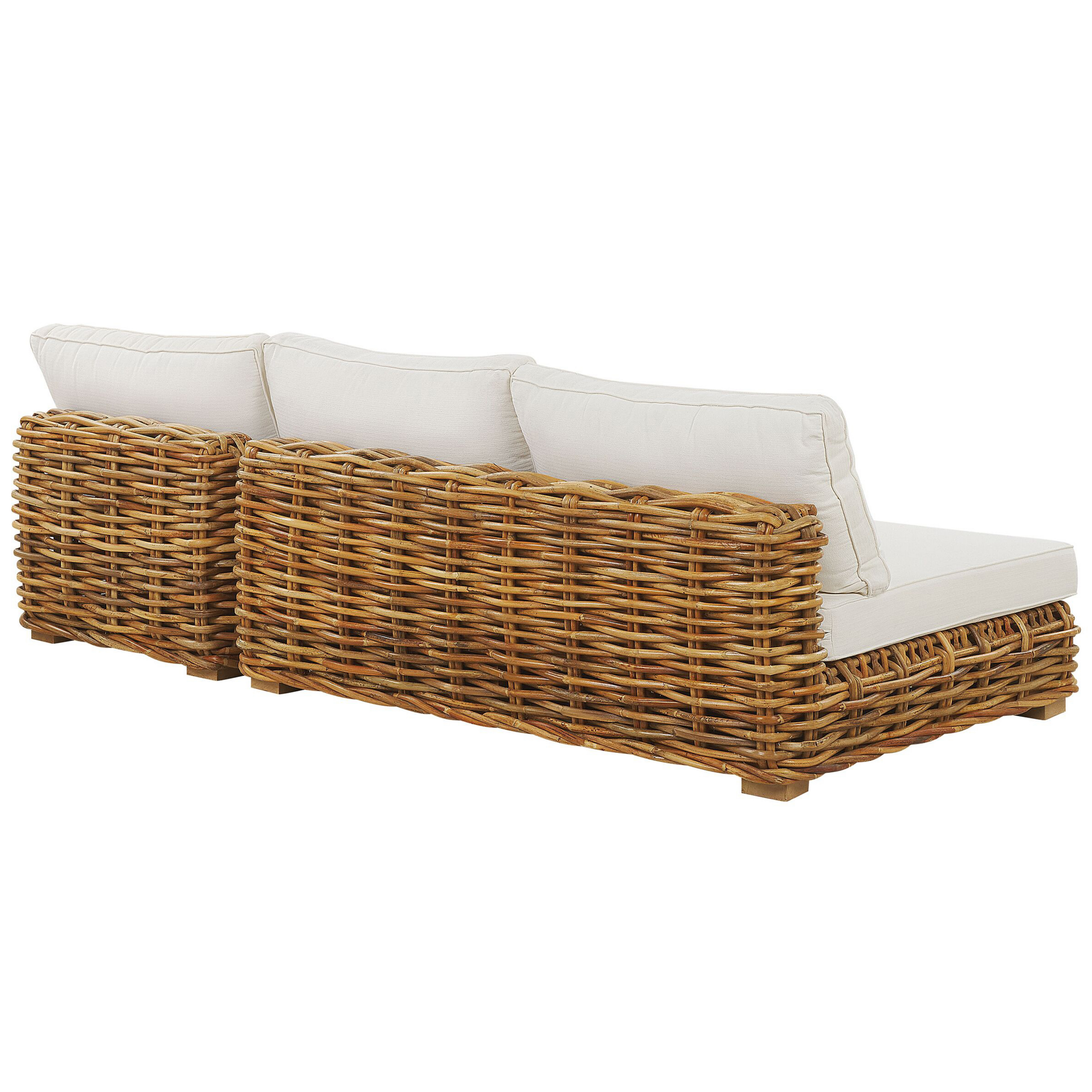 Salon bas de jardin en Rotin Marron 4 personnes - 8