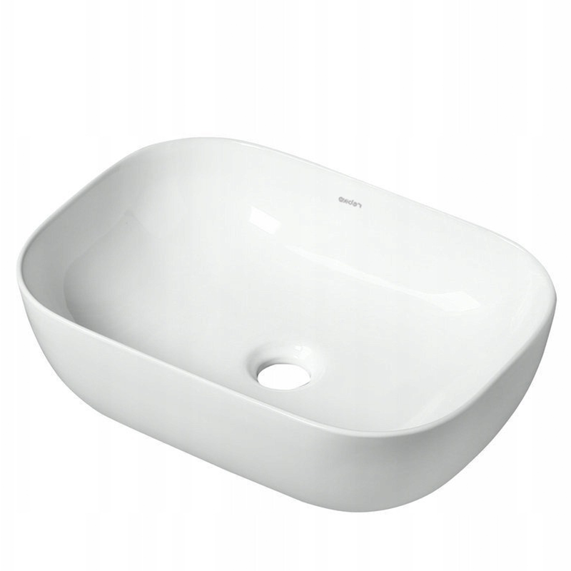 Umywalka nablatowa ceramiczna stawiana biała 46x33 rebiko