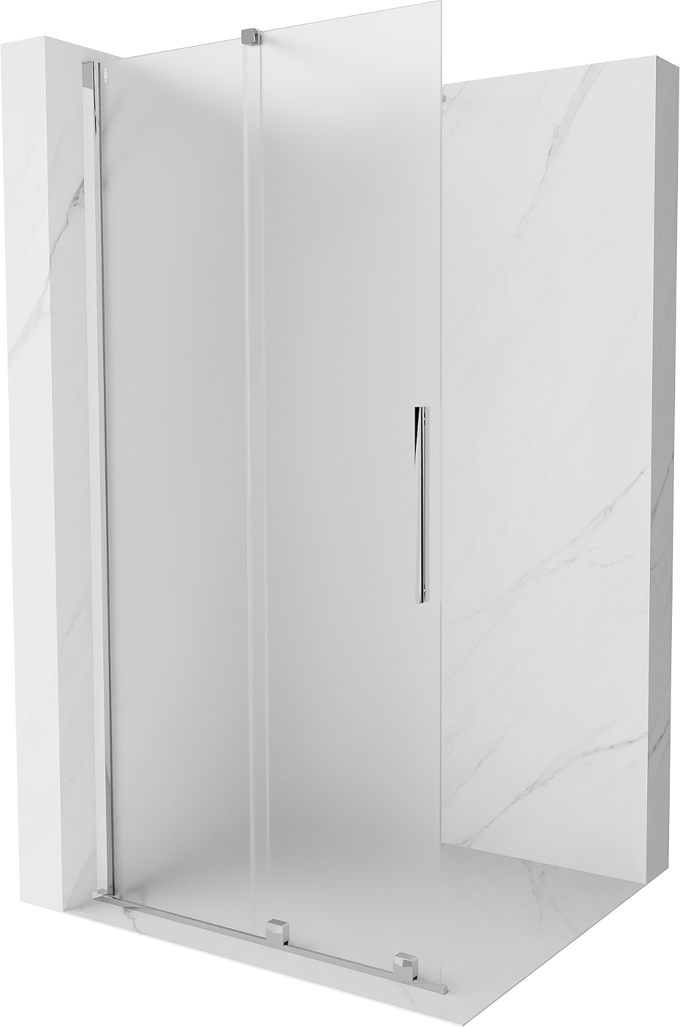 Mexen Velar ścianka prysznicowa rozsuwana Walk-in 80 x 200 cm, szron 8 mm, chrom - 871-080-000-33-01