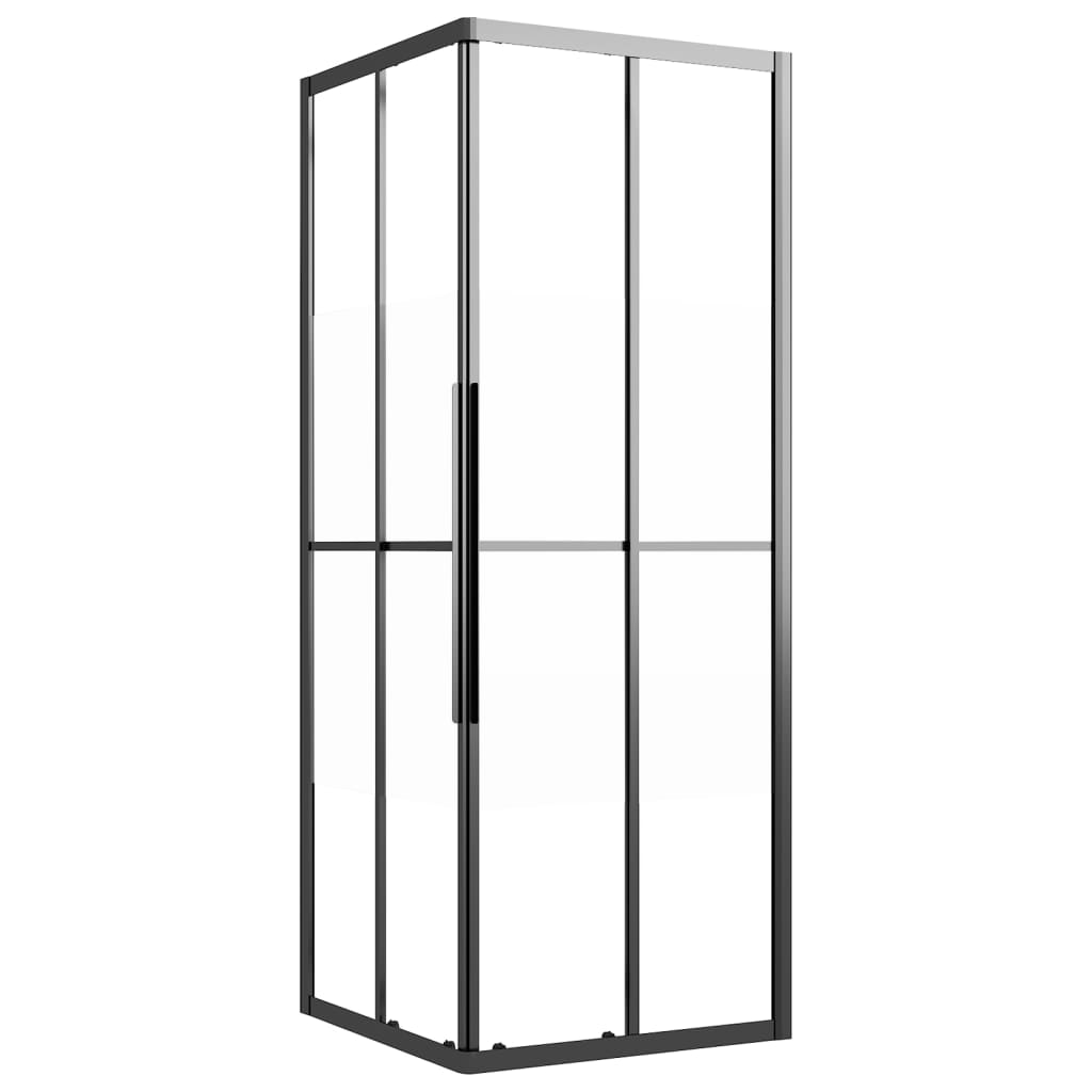 vidaXL Cabine de douche ESG mat Noir 70 x 70 x 180 cm