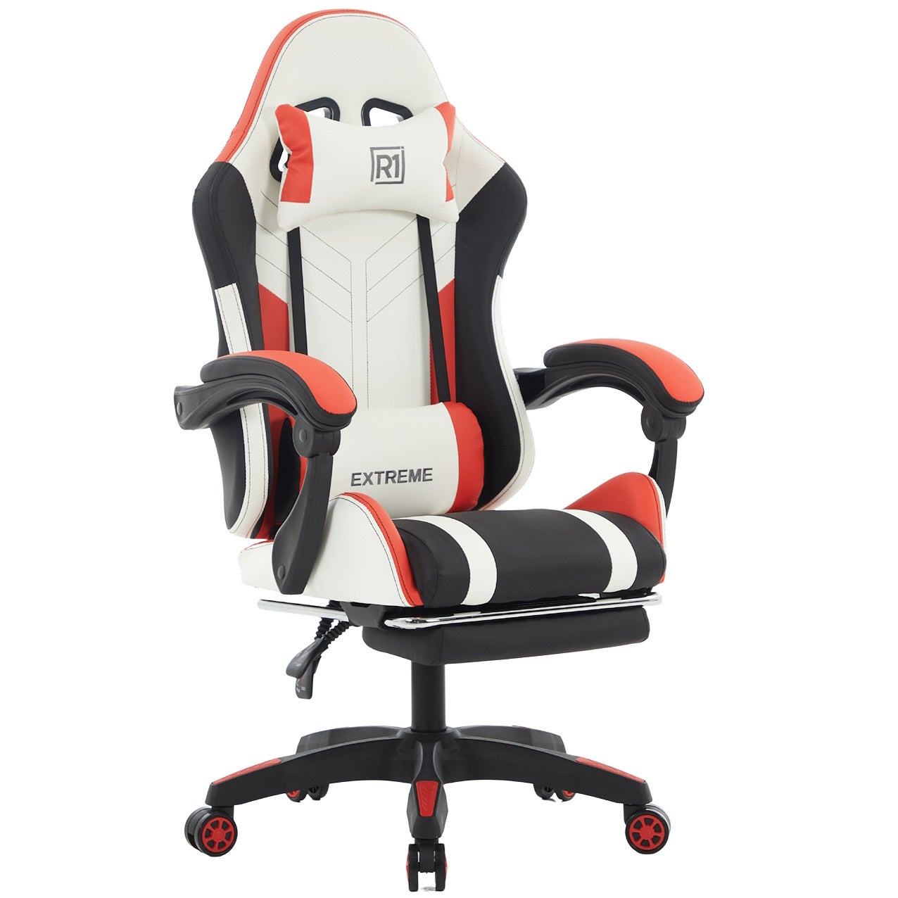 Fotel Gamingowy z podnóżkiem R1 Red
