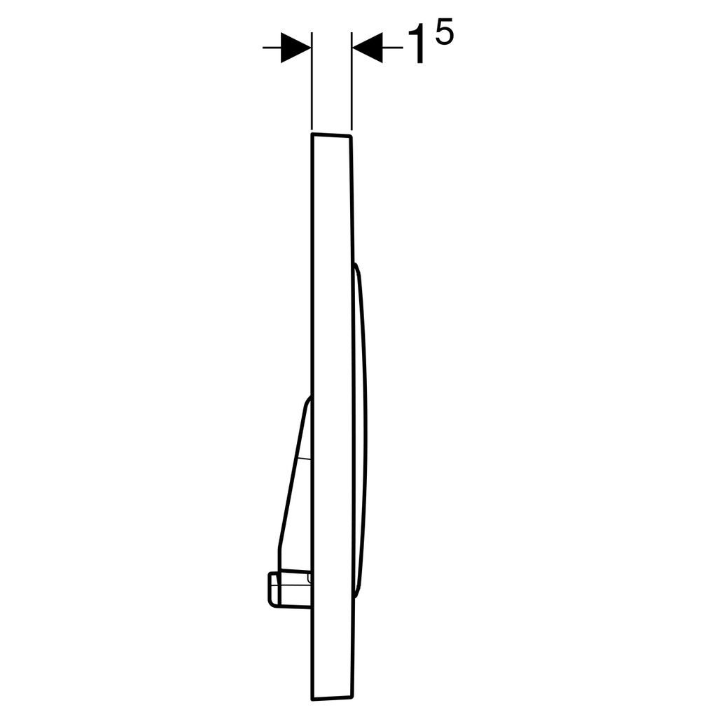 Plaque de déclenchement 3/6L GEBERIT Sigma20 - blanche anneau doré - 3