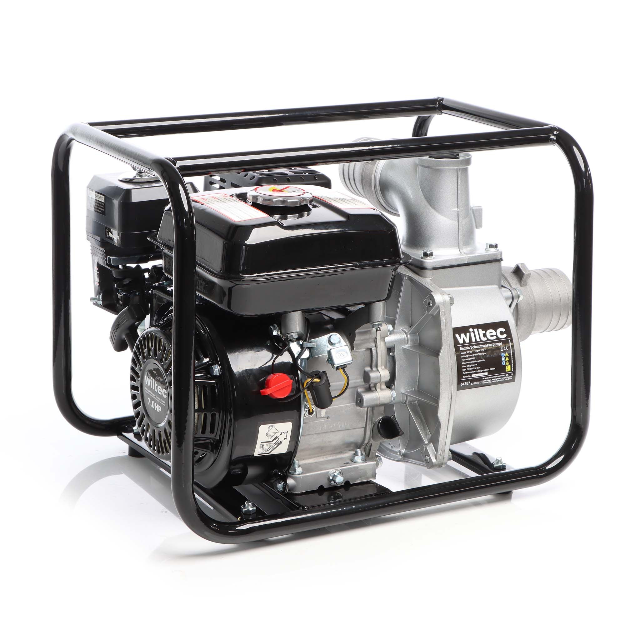 Pompe d’essence pour eaux usées – 4 kW / 48000 l/h / Refoulement 30 m / Raccord 80 mm (3