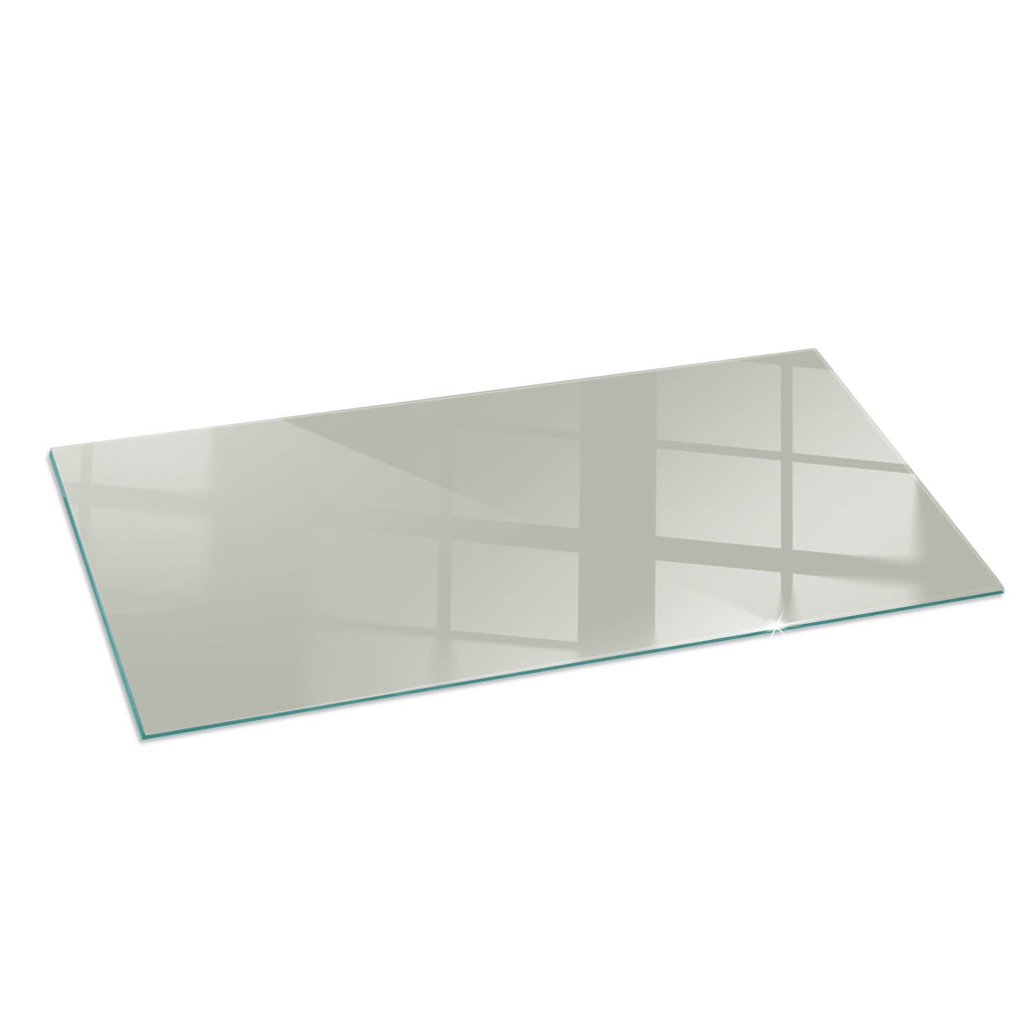 Szkło hartowane na podłogę pod kominek - 125x50 cm - Kolor Szaro-zielony - TULUP