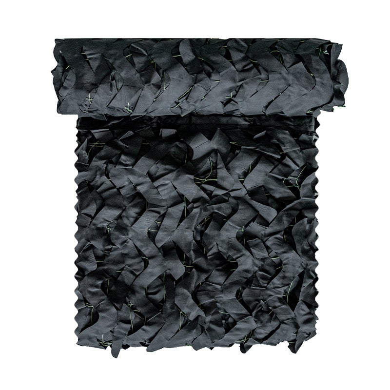 Siatka maskująca, przeciwsłoneczna, 2 x 2 metry, odpowiednia do kamuflażu, polowania, dekoracji ogrodu, jako osłona przeciwsłoneczna (czarna)