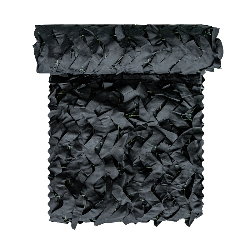 Siatka maskująca, przeciwsłoneczna, 2 x 2 metry, odpowiednia do kamuflażu, polowania, dekoracji ogrodu, jako osłona przeciwsłoneczna (czarna)