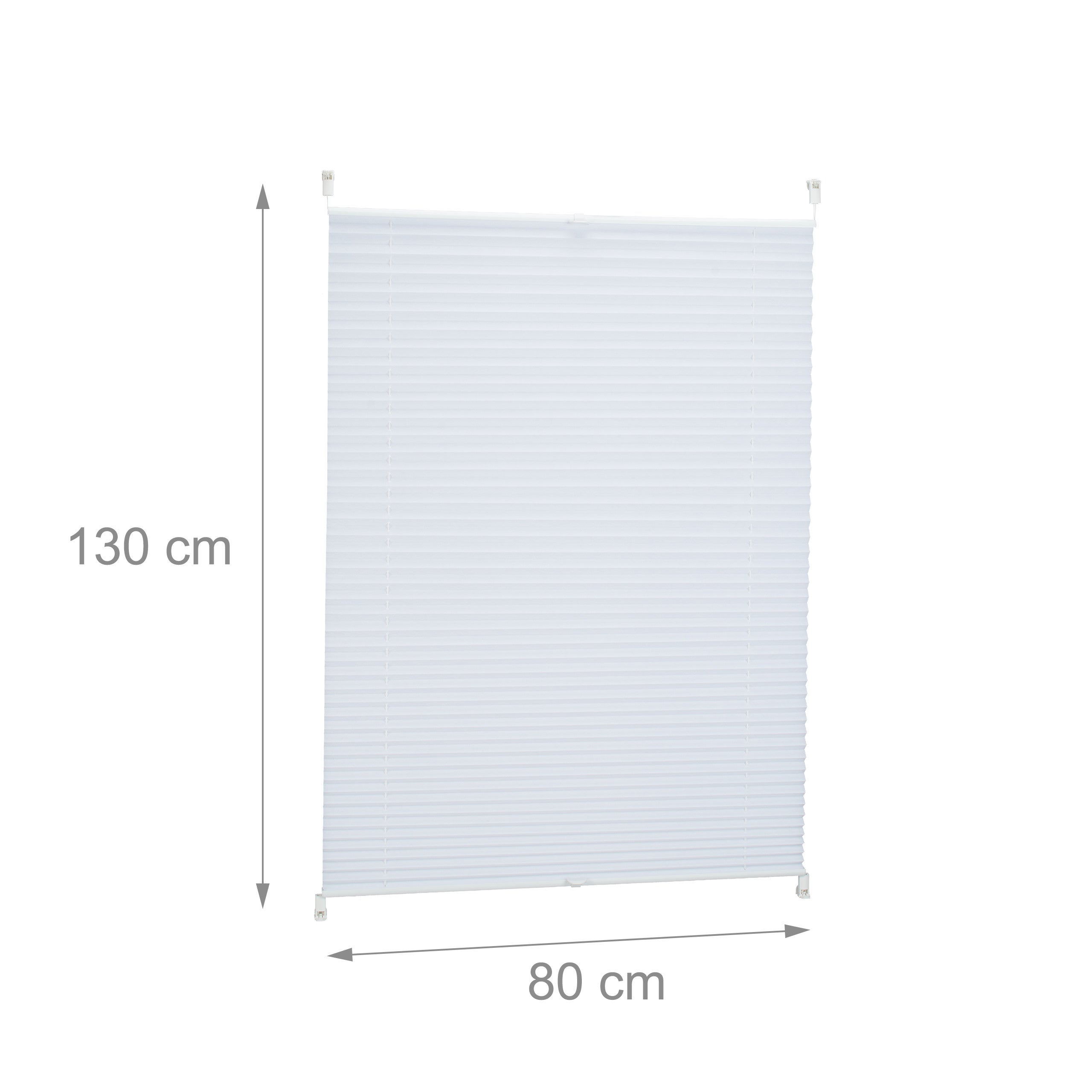 Relaxdays Tenda Plissettata a Rullo, Montaggio con Clip Adesive, per Interni, L x P: 80 x 130 cm, Bianca Traslucida - 4