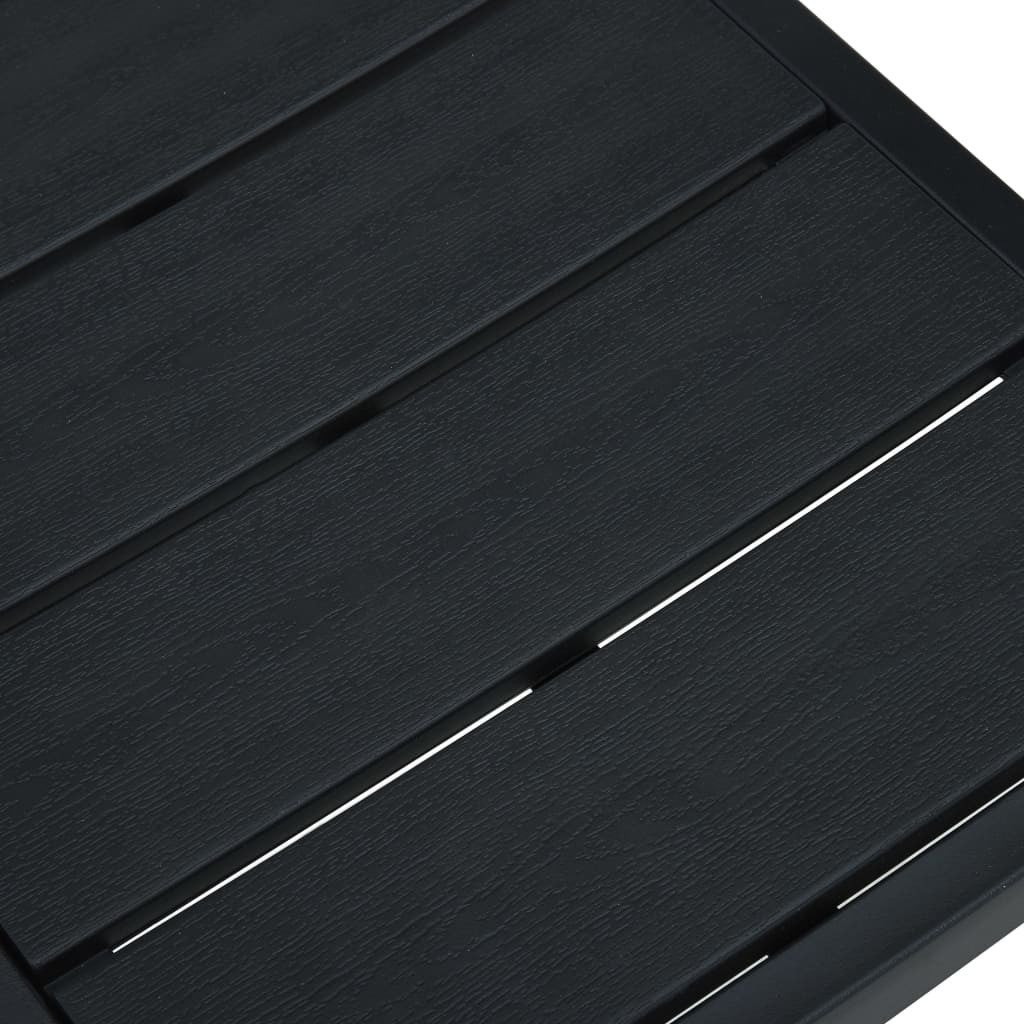 Chaises de jardin 4 pcs Noir PEHD Aspect de bois - 8