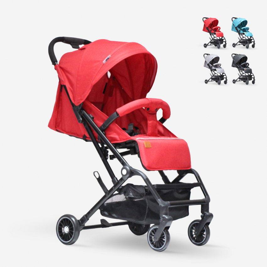 Poussette canne compacte et pliable pour enfants 15 kg Poppy Rouge Leroy Merlin