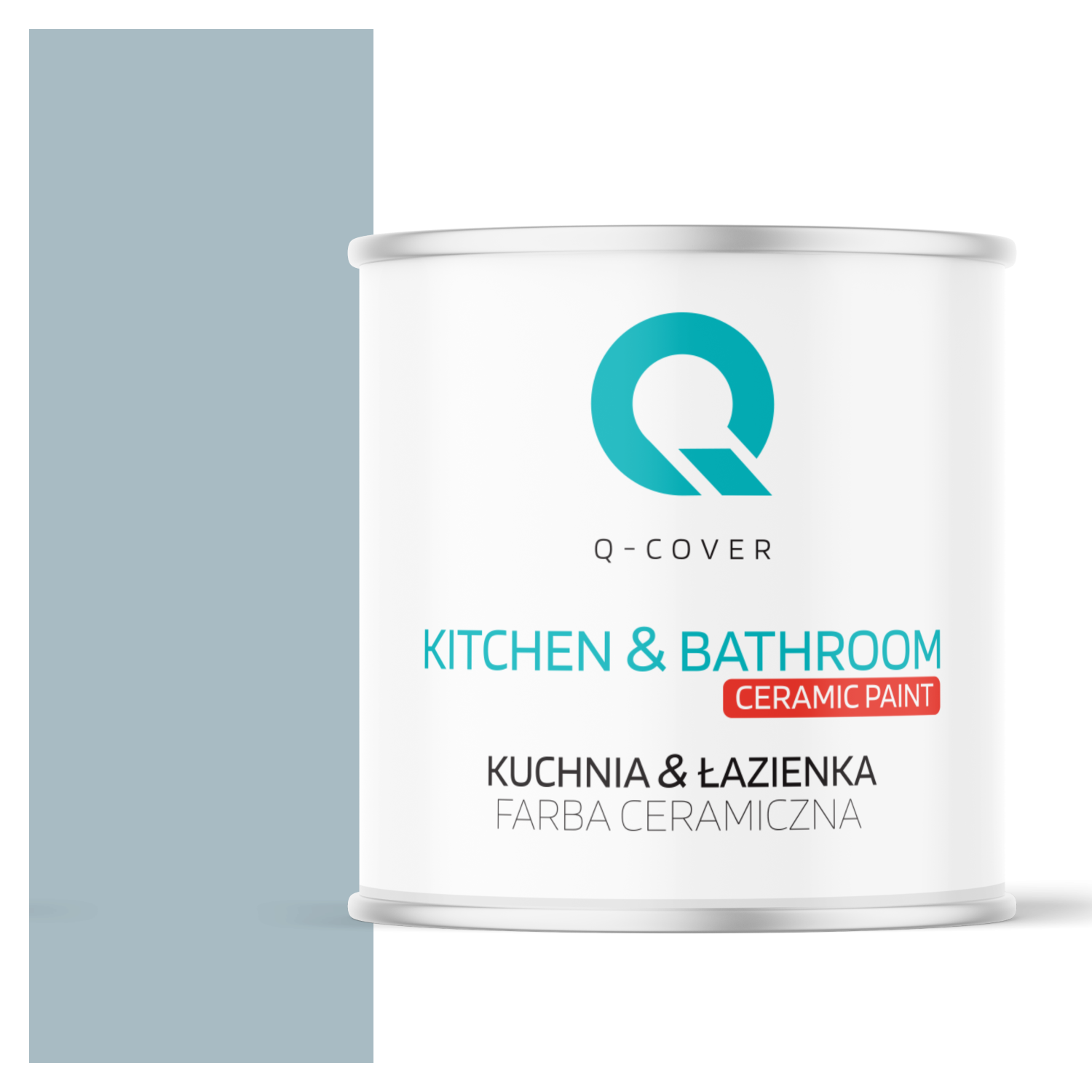 Farba Ceramiczna Kuchnia &amp; Łazienka Q-Cover Szary platynowy H0746 Głęboki Mat 2L
