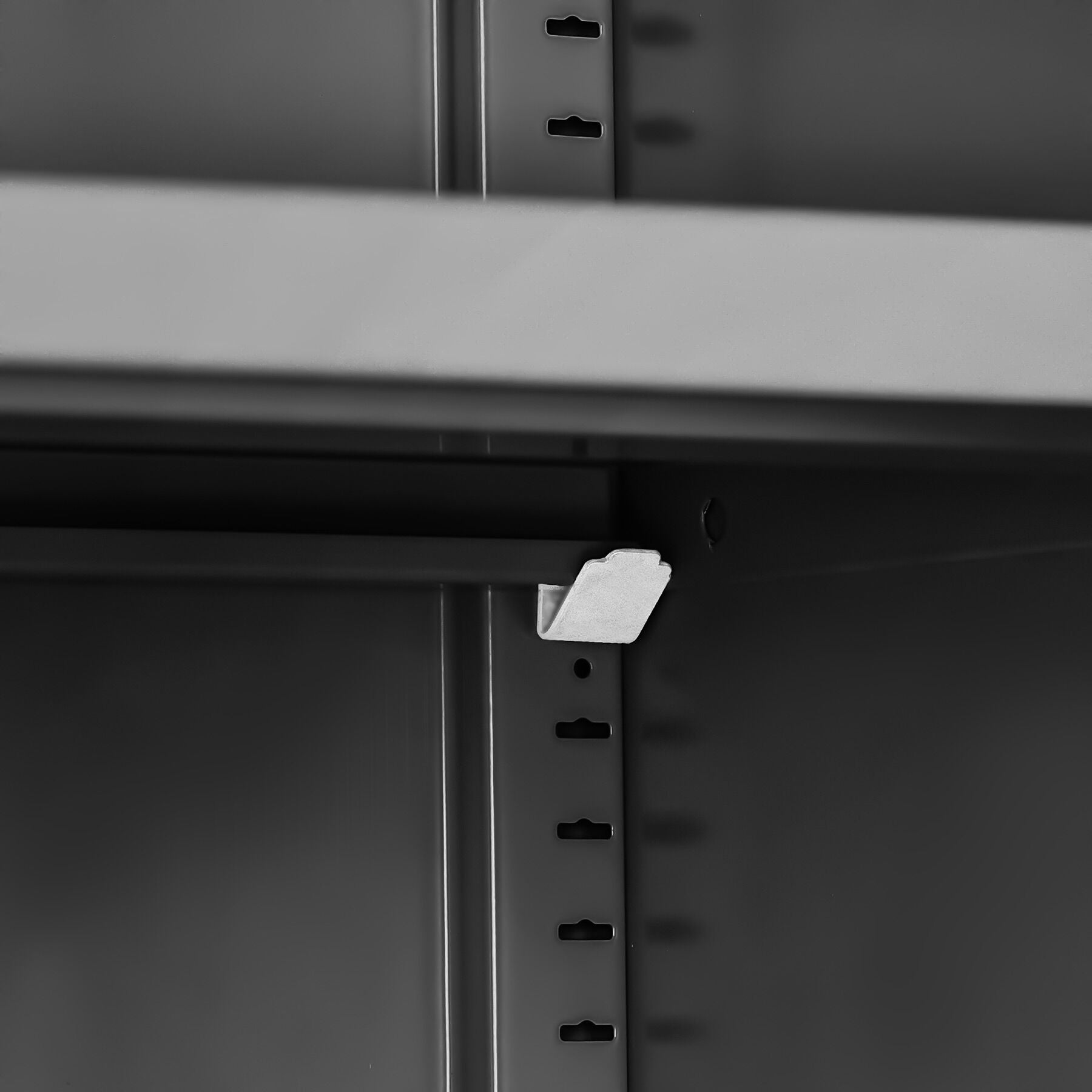 Armoire en métal verrouillable, étagères réglables, noir 180 x 90 x 40 cm TECTAKE - 6