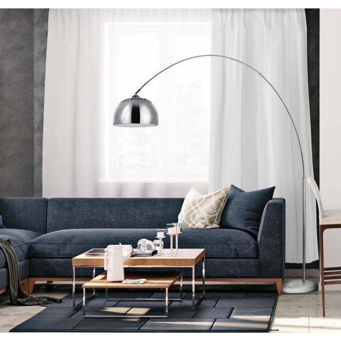 Lampadaire chromé en Arc Sow 200cm - 2