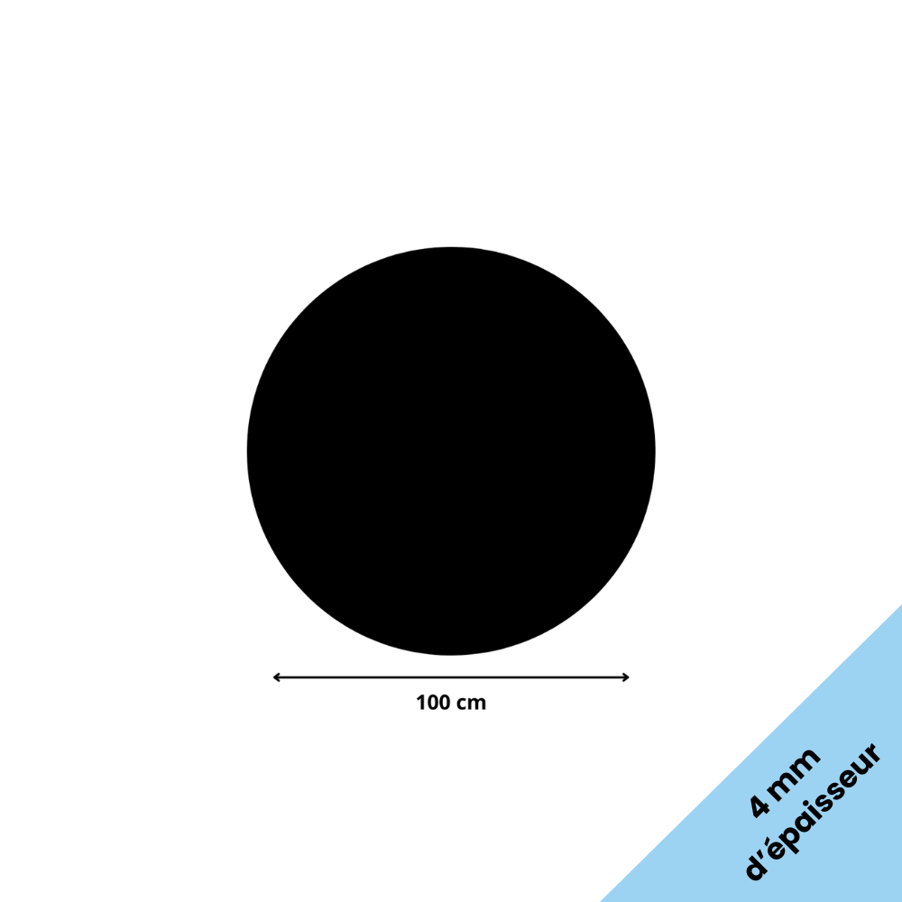 Plaque Ronde En Verre Acrylique Noir PMMA XT - Diamètre 10cm, Épaisseur 4mm - Pour Bricolage Et Décoration