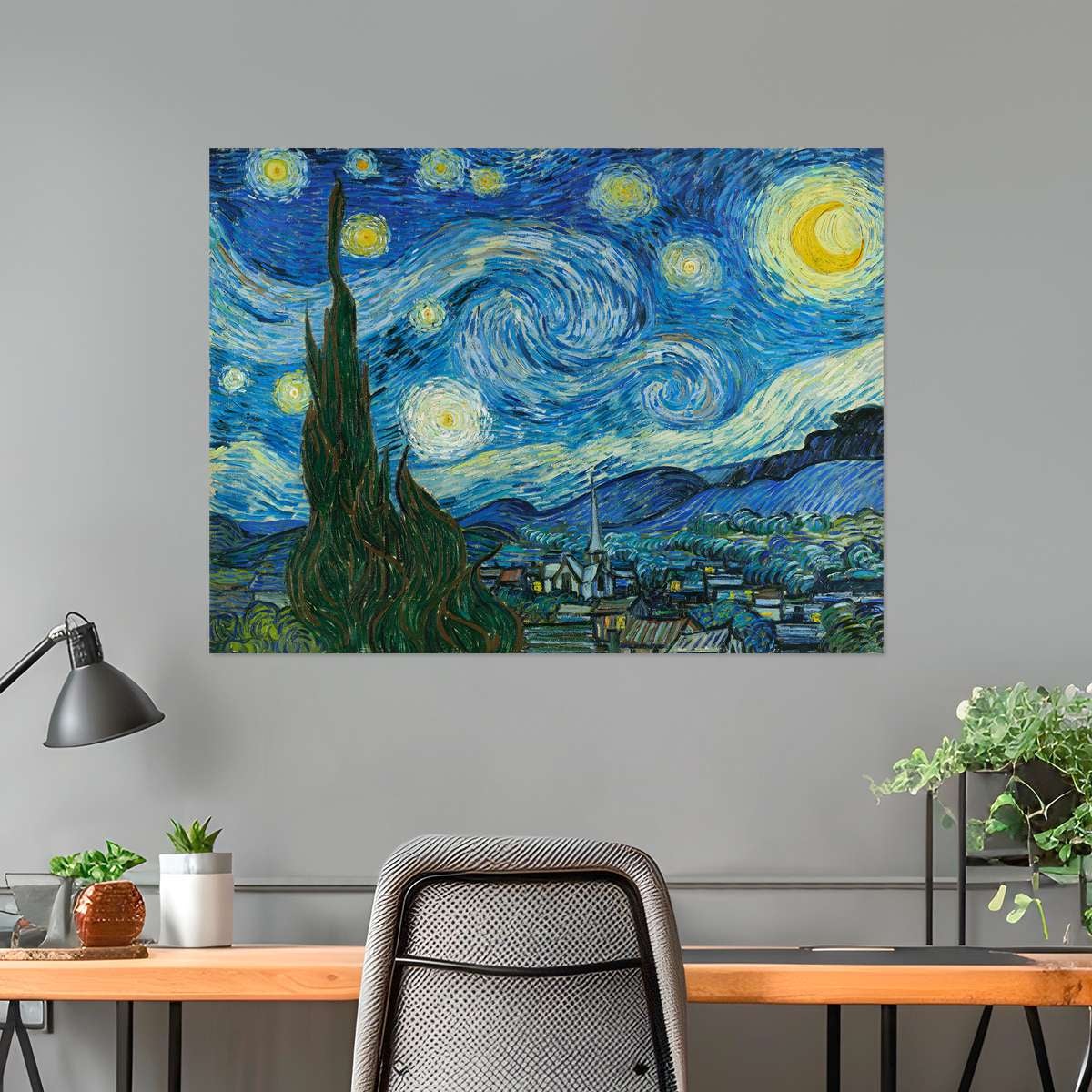 Poster Van Gogh, Notte stellata (stampa su carta, 70x50 cm, senza cornice) - 3