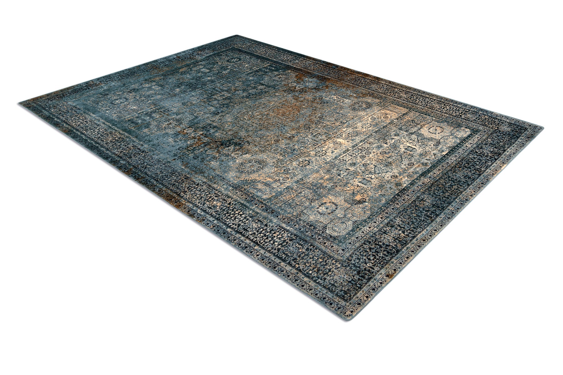Tappeto di lana OMEGA Mamluk Vintage, rosetta blu scuro 170x235 cm - 3