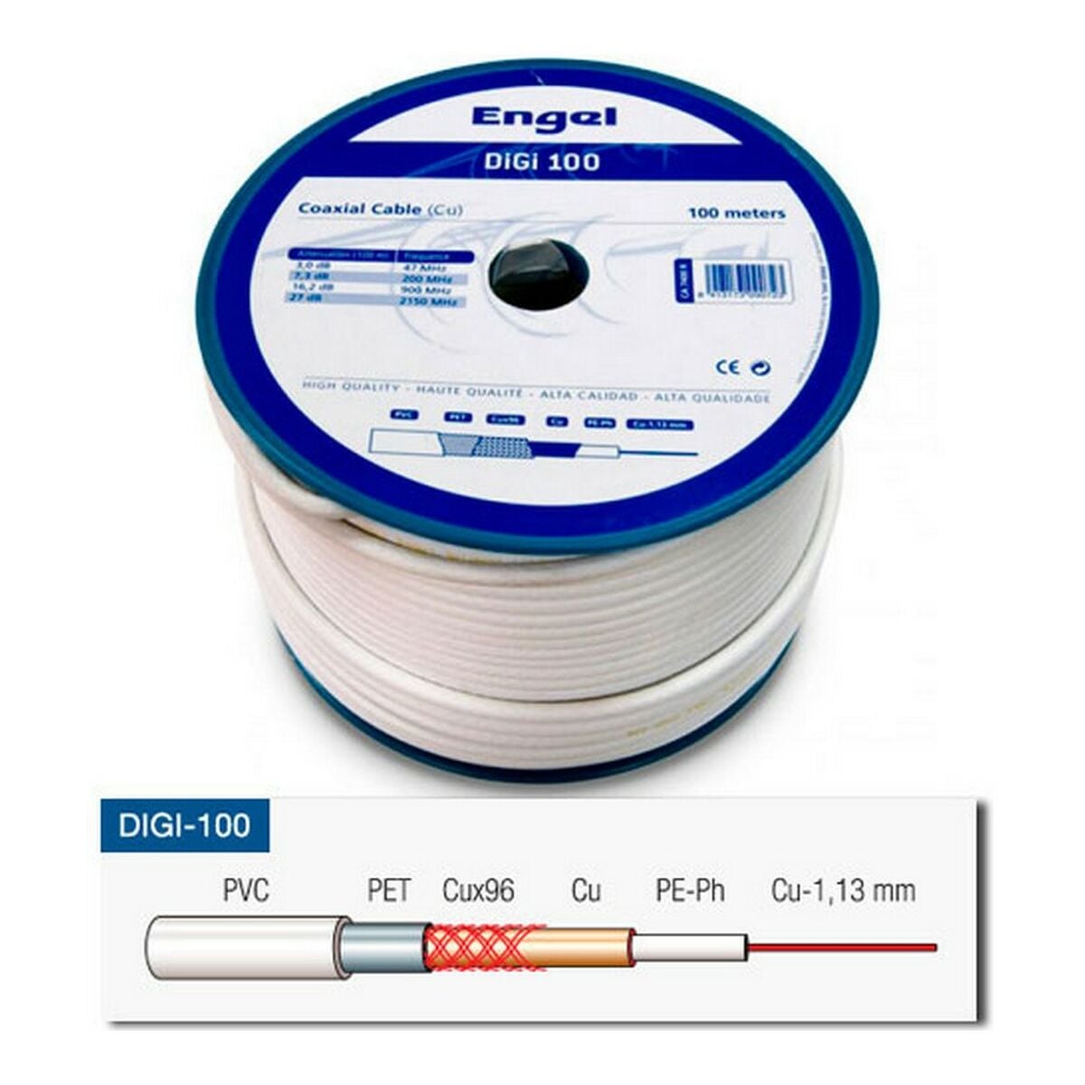 Câble Coaxial Antenne TV Engel 100 m Double Leroy Merlin — free download