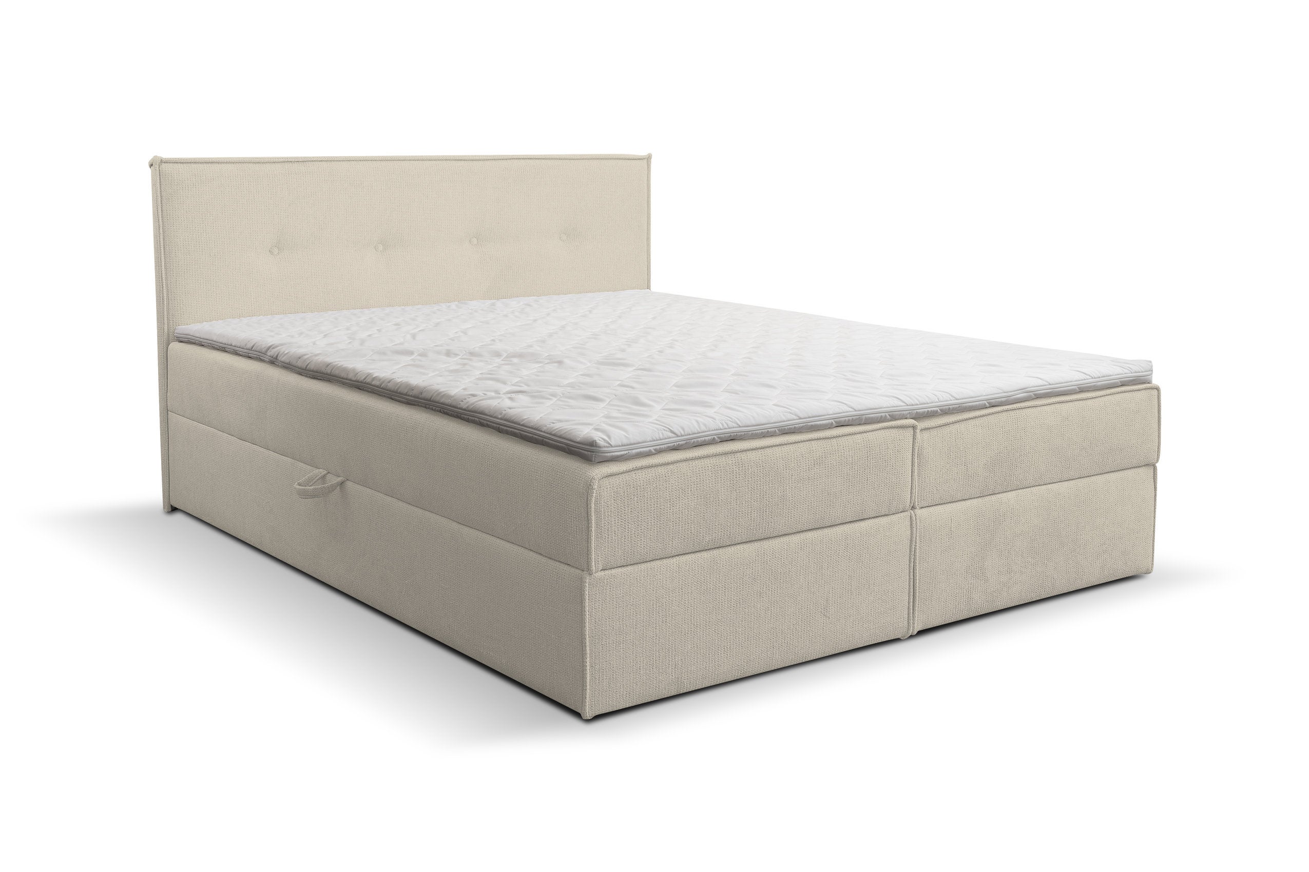 Lit boxspring Calido avec 2 coffres de rangement, lit rembourré ...