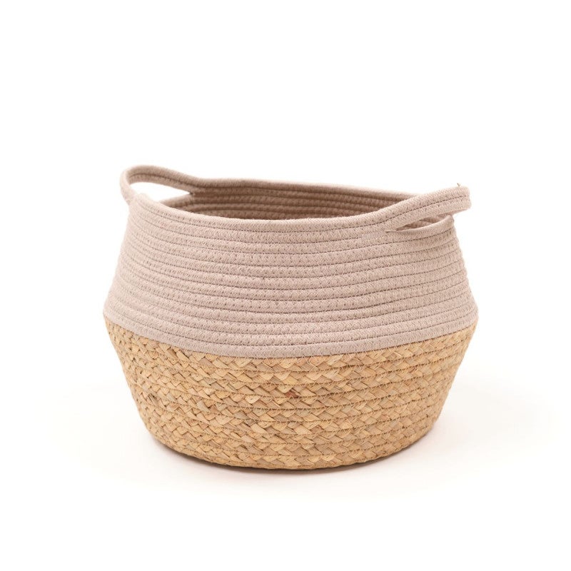 Panier De Rangement Tressé Coton Bleu Marine - 16x16x9 Cm, Pour Bureau, Clés, Cosmétiques, Déco
