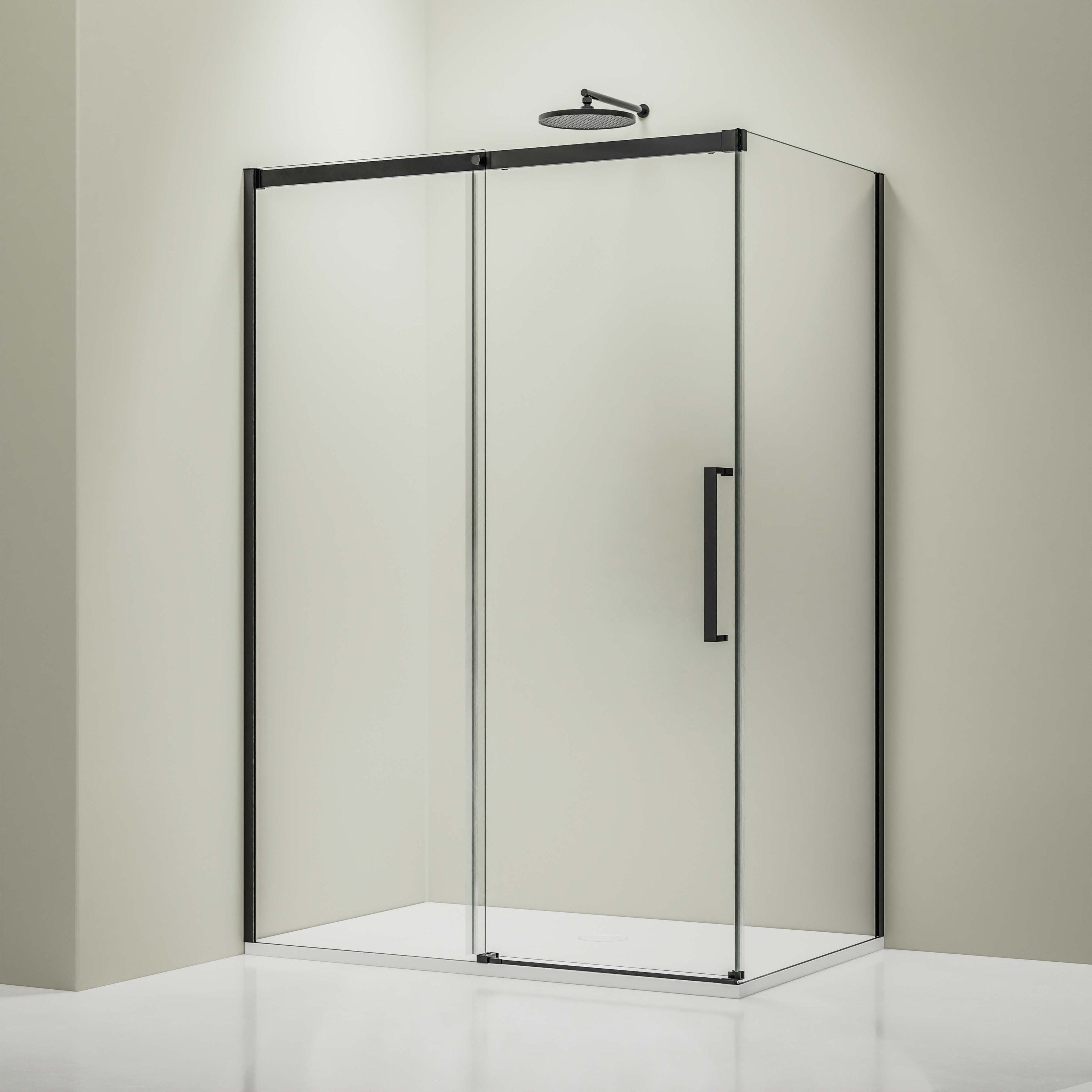 BERNSTEIN - Cabine de douche d'angle, verre NANO 8mm - Profilé noir BERNSTEIN - Cabine de douche d'angle, verre NANO 8mm - Profilé noir