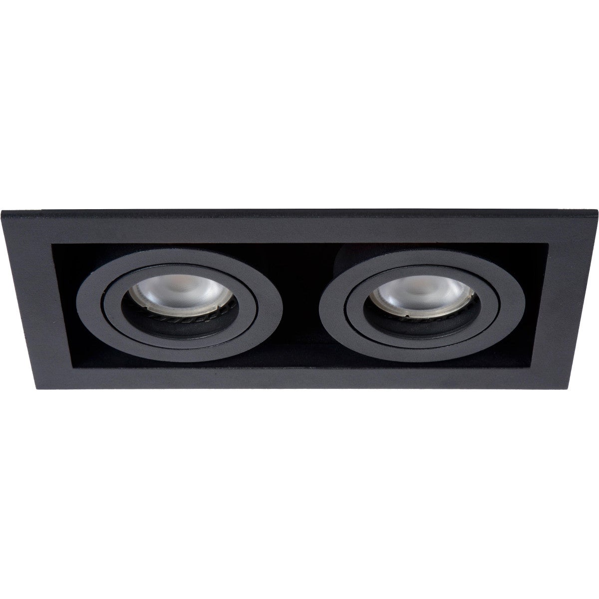 Oprawa sufitowa wpuszczana oczko Chimney czarna 2xGU10x50W prostokątna ruchoma IP20 wym: 20 x 10,6 cm aluminium Lucide
