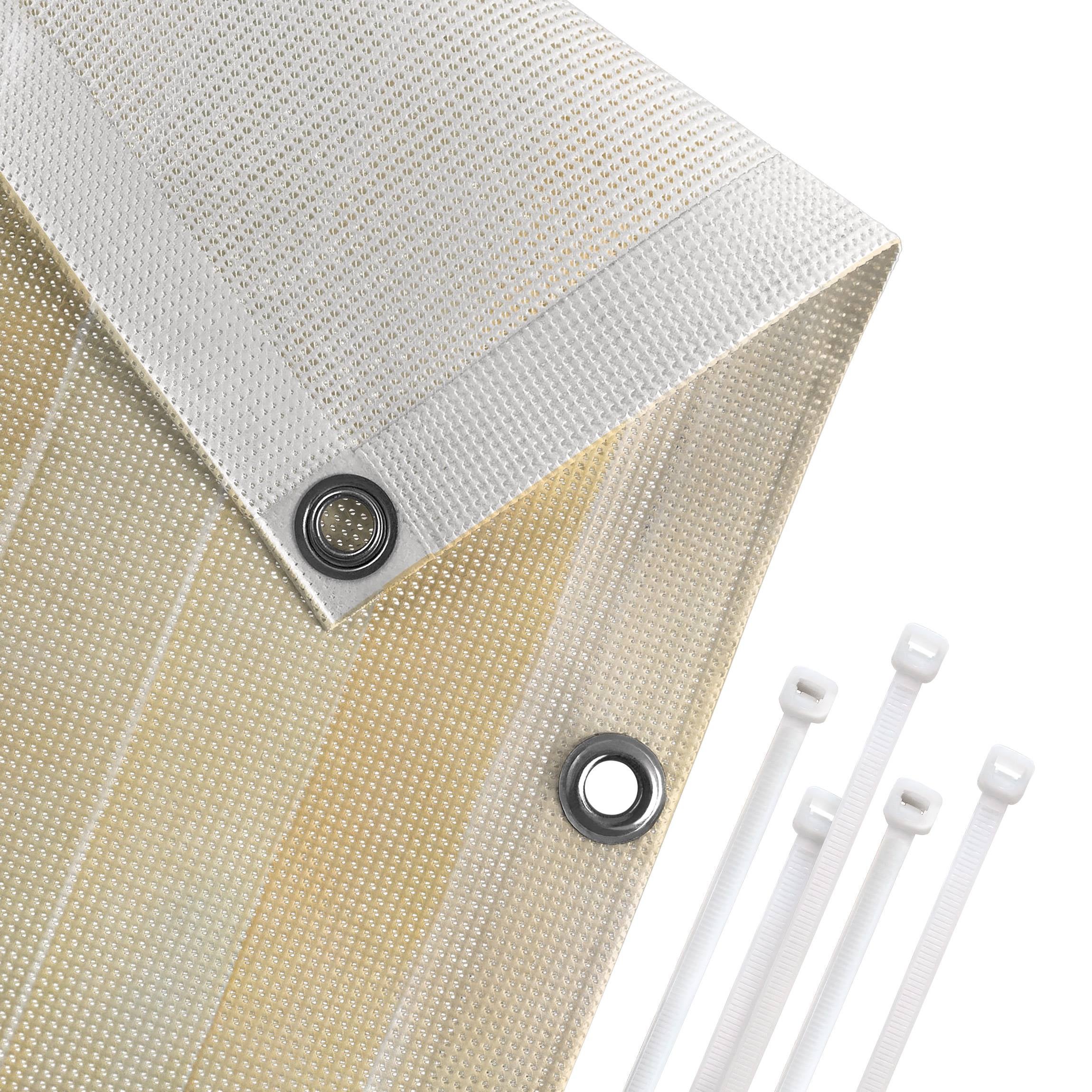Brise vue brise vent balcon appartement jardin multicolore H.1 x L.4,5 M avec attaches résistant aux intempéries 270 g/m² mesh 1257 - 4