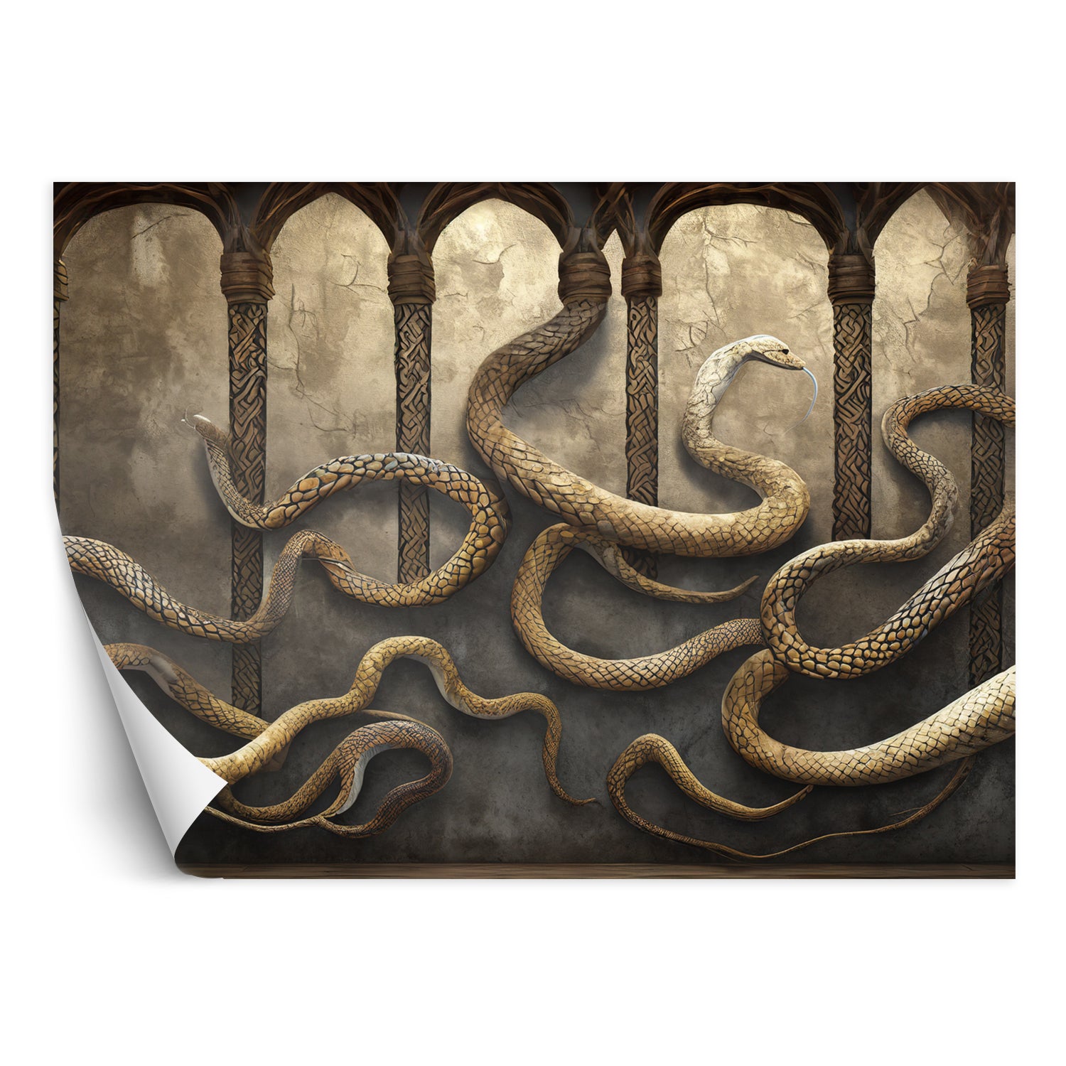 Fototapeta, Snake Gold Glamor 100x70