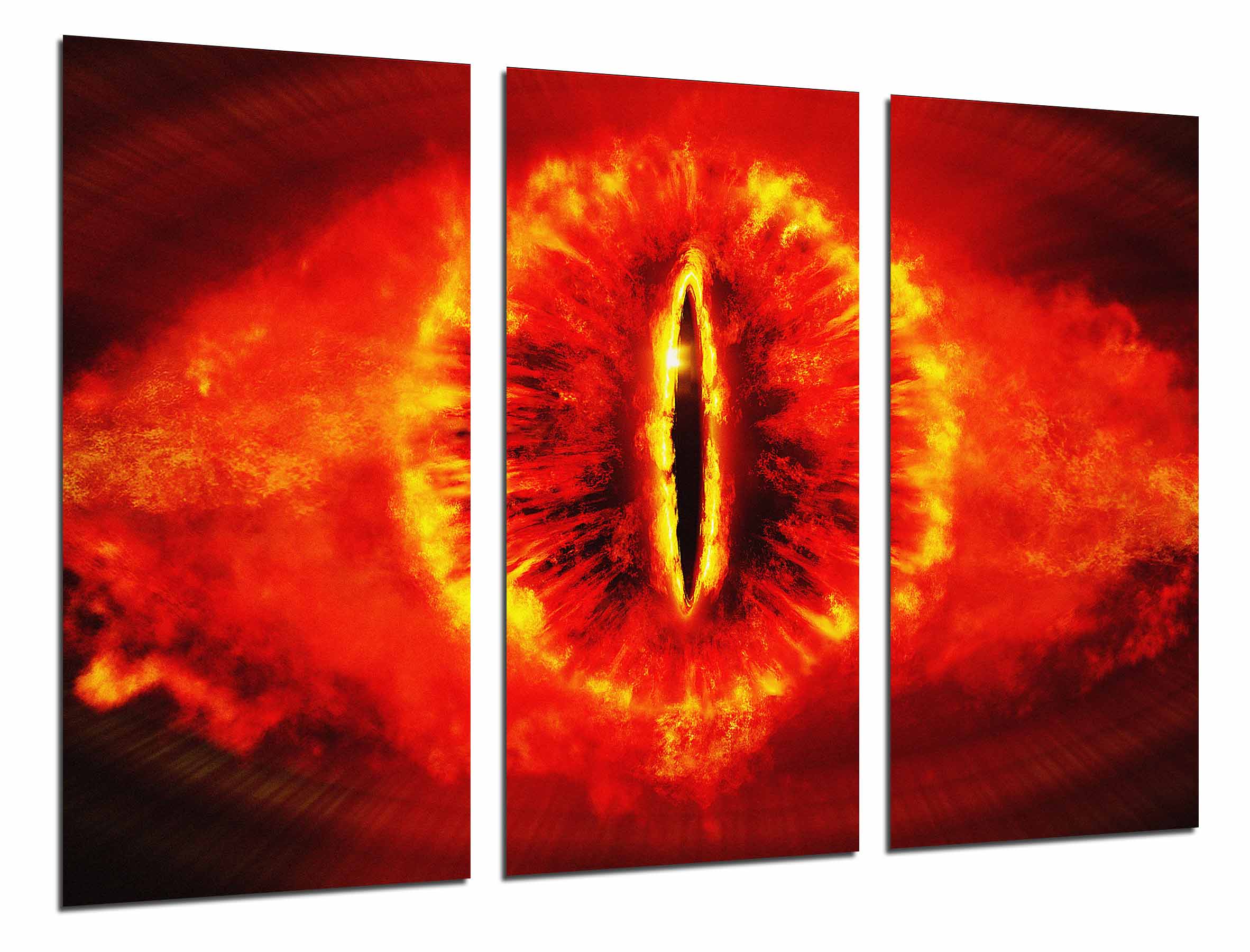 Señor de los anillos, ojo de fuego, sauron, impresión fotográfica sobre madera, cuadro moderno decorativo