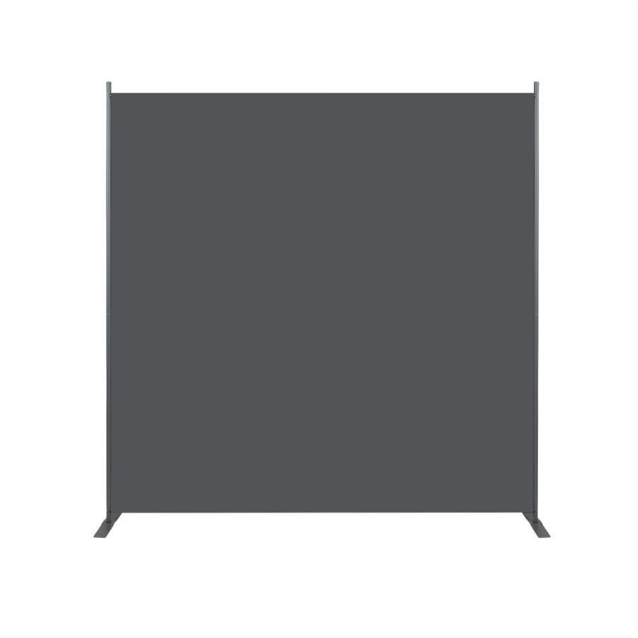 Paravent 180x180cm Gris – Séparateur Pièce Autoportant Toile Oxford Fer pour Bureau Chambre Salon - 2