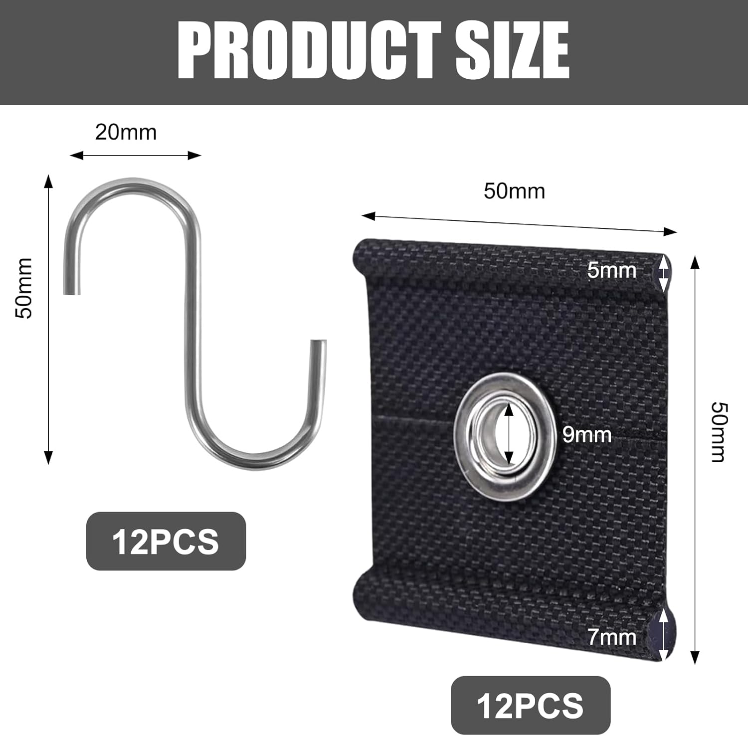 Ganci Per Tende Da Sole Camper 8 Pezzi Ganci Per Tende Da Sole Per Binari Da 5/6 Mm - 7/8 Mm, Ganci Per Binari Per Tubi, Tendalino Camper Ganci, Occhielli Per Tenda