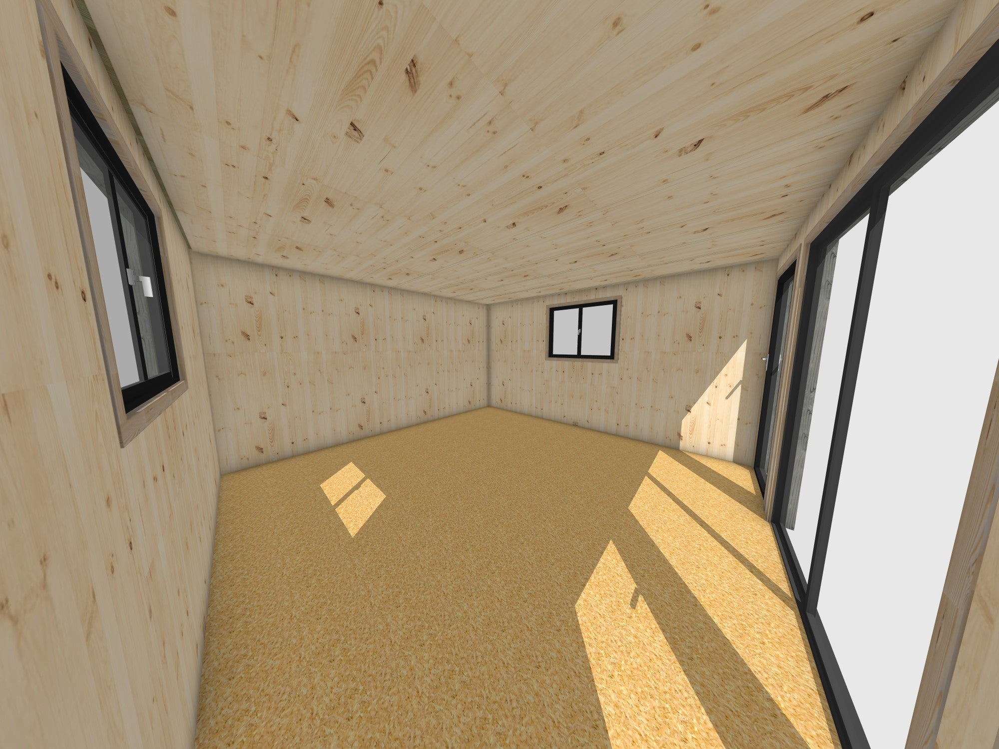 Studio de jardin Airbnb en bois 4,4 x 4,6 x 2,7 m avec plancher isolé / menuiseries alu k-line - 5
