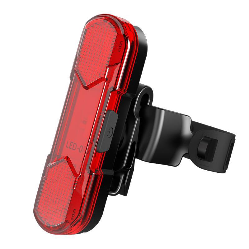 Feu Arrière LED Vélo - Clignotant Rechargeable USB - 3 Modes D'éclairage Noir