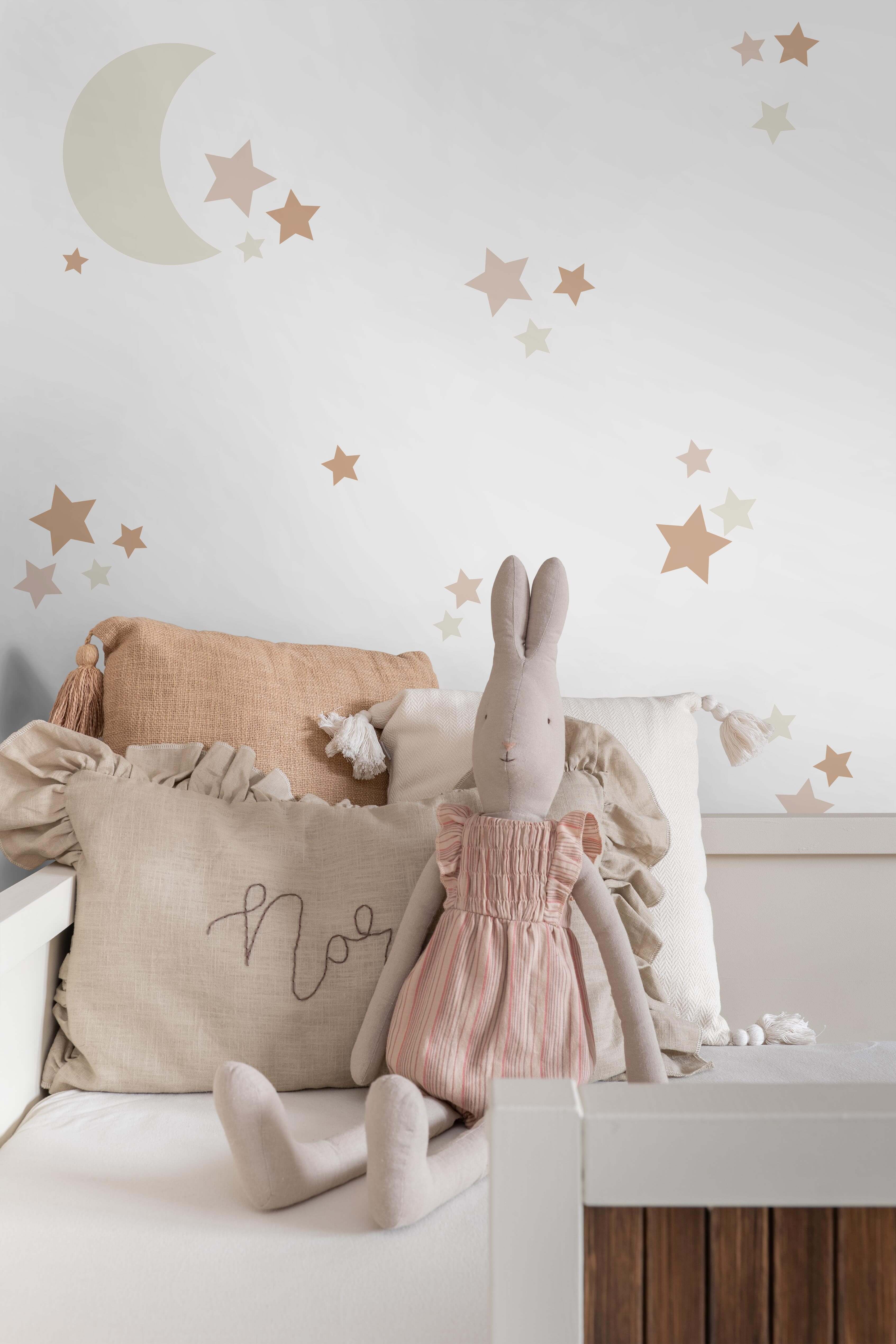 Adesivo da parete cielo stellato colore sabbia e terracotta - 47.5 x 66 cm - ESTAhome - 2