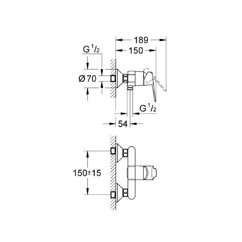 GROHE - Mitigeur douche Bauloop - 5