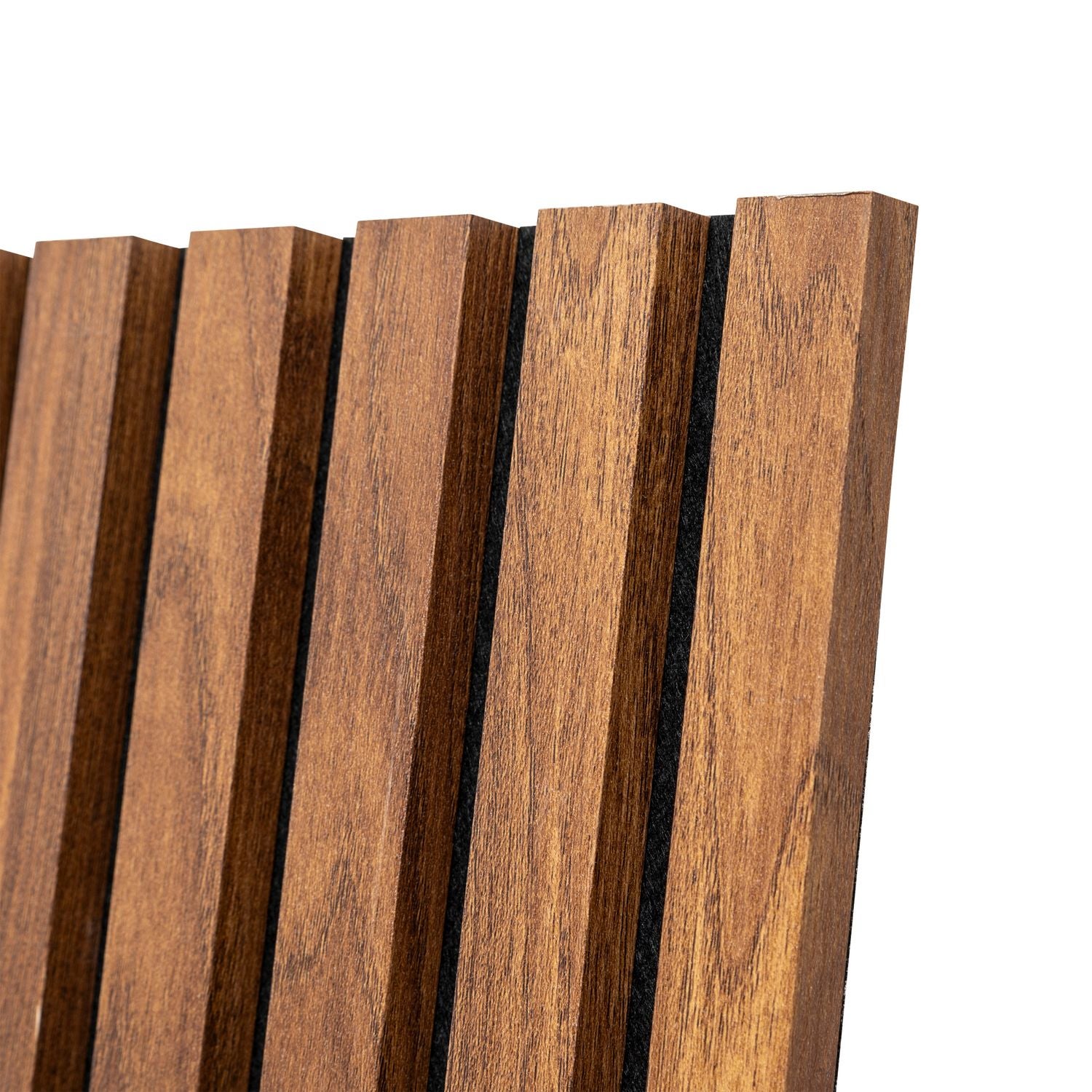 Lot de 4 panneaux décoratifs tasseaux de bois COLVA - Marron foncé - 3