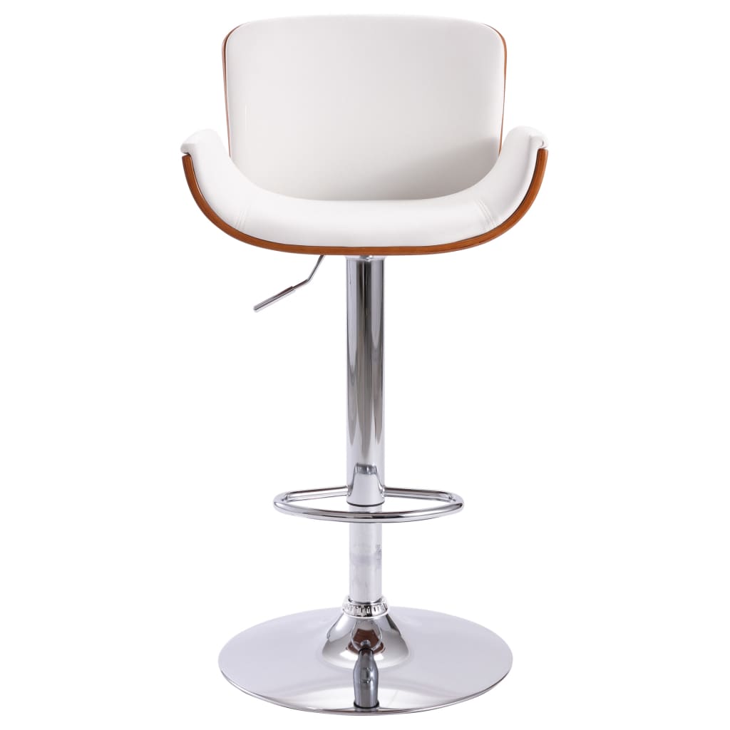 Tabouret de bar | Chaise haute | Tabouret Haut Blanc Similicuir CFW8144