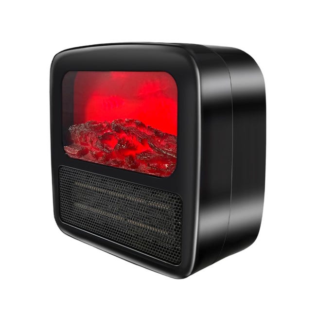 Mini Cheminée électrique Chauffante Avec Flammes Simulées - Chauffage D'appoint 850-1199W, Télécommande, Silencieux - Pour Bureau, Chambre, Salon