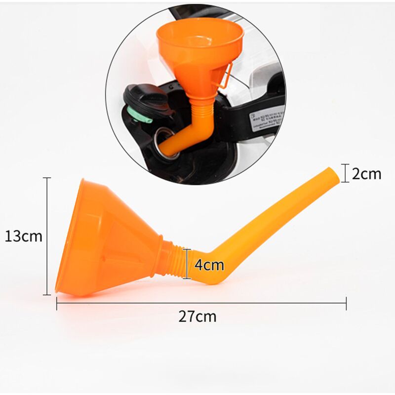Essence Entonnoir Flexible Voiture Amovible Huile Entonnoir Essence avec Ravitaillement en Carburant Filtre en Polyéthylène Tuyaux Voiture - 3