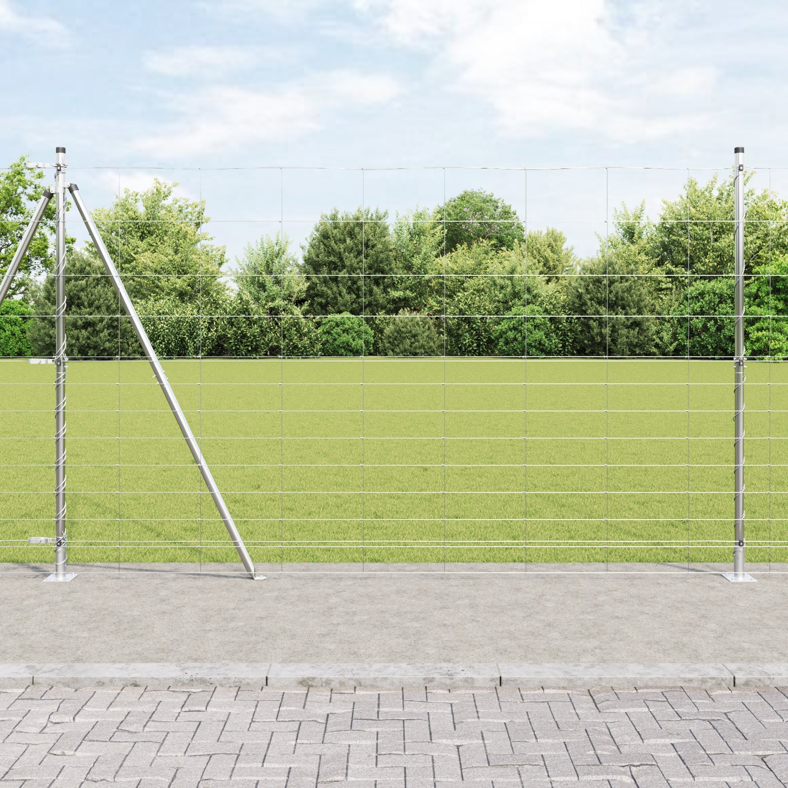 Słupek ogrodzeniowy. Galwanizowany 25 x 1,5 m Stal vidaXL