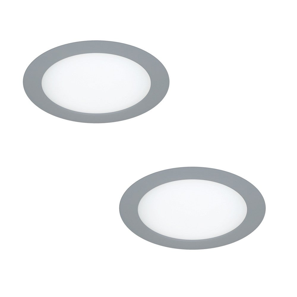 Zestaw 2 downlightów LED okrągły szary 1450 lm neutralny biały 18W