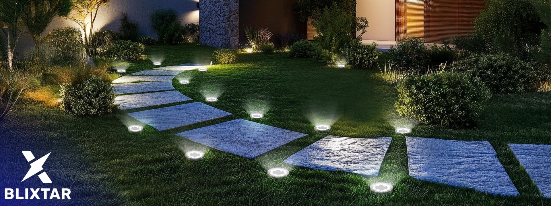 Zestaw 8 Solarnych Lampek LED Gruntowych Wbijanych Najazdowych Wodoodpornych do Ogrodu - 2