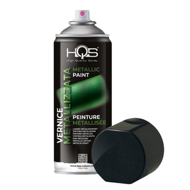 Vernice spray metallizzata ml.400 nero metallizzato HQS