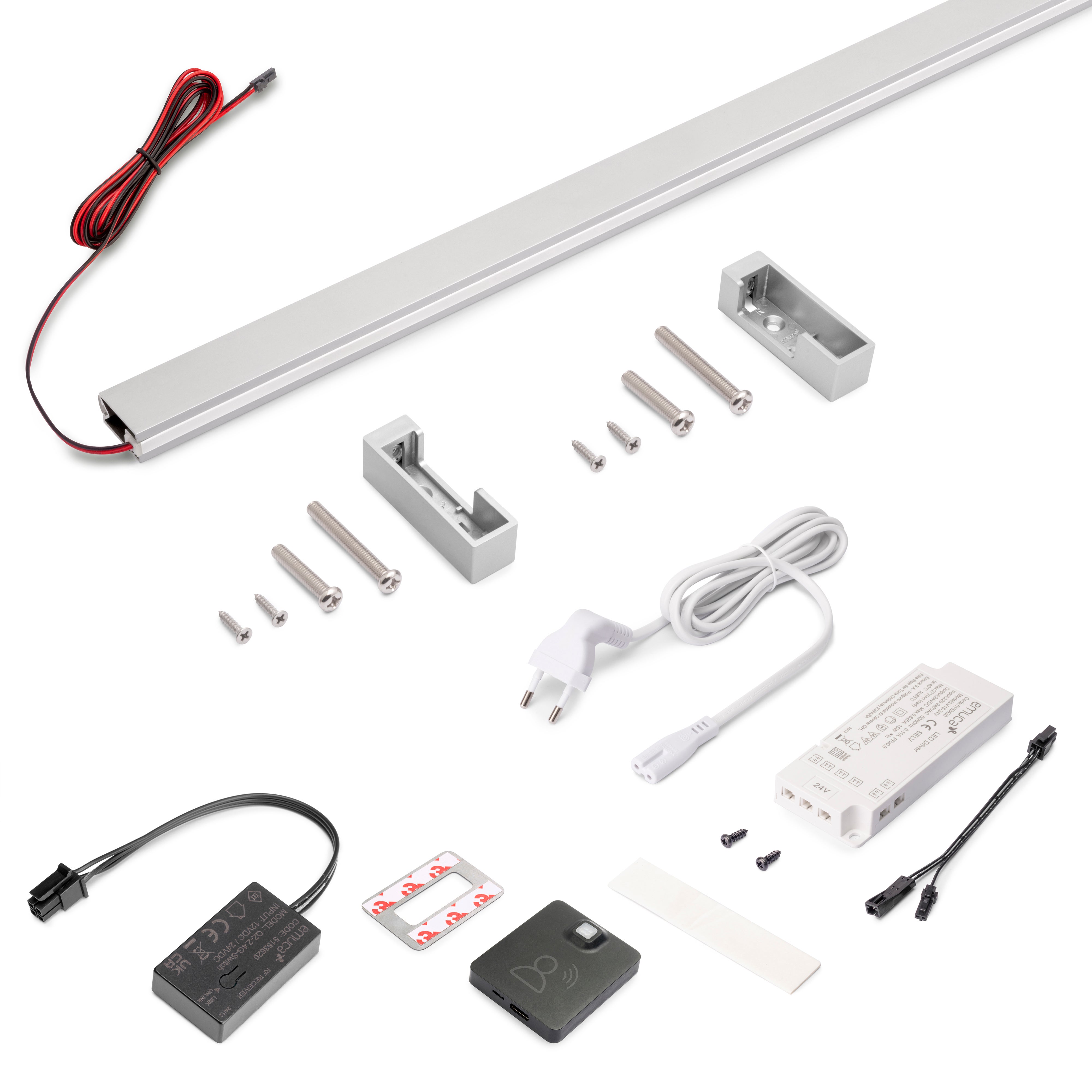 Emuca Zestaw do szafek Luxe, taśma LED 4,5x8 Neonlynx V, czujnik ruchu ...