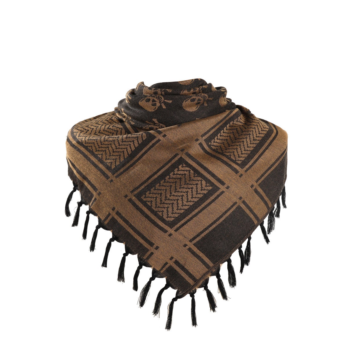 Bufanda táctica del desierto Keffiyeh, envoltura de bufanda árabe Brown ...