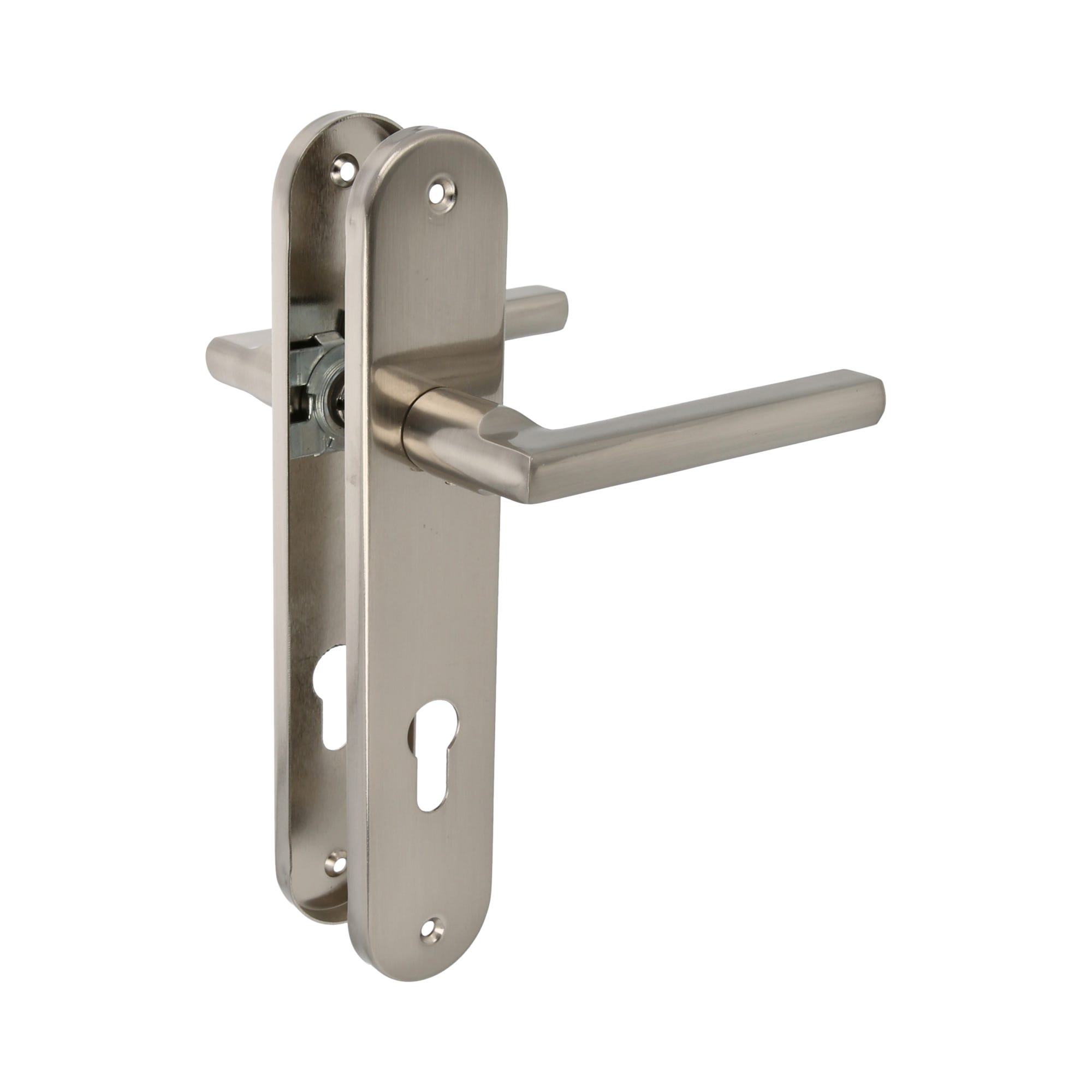 Maniglie Per Porte Con Piastra In Alluminio - Modello MAI PB85, 240x45 Mm, Nichel Spazzolato - Design Moderno E Funzionale - Foto 7