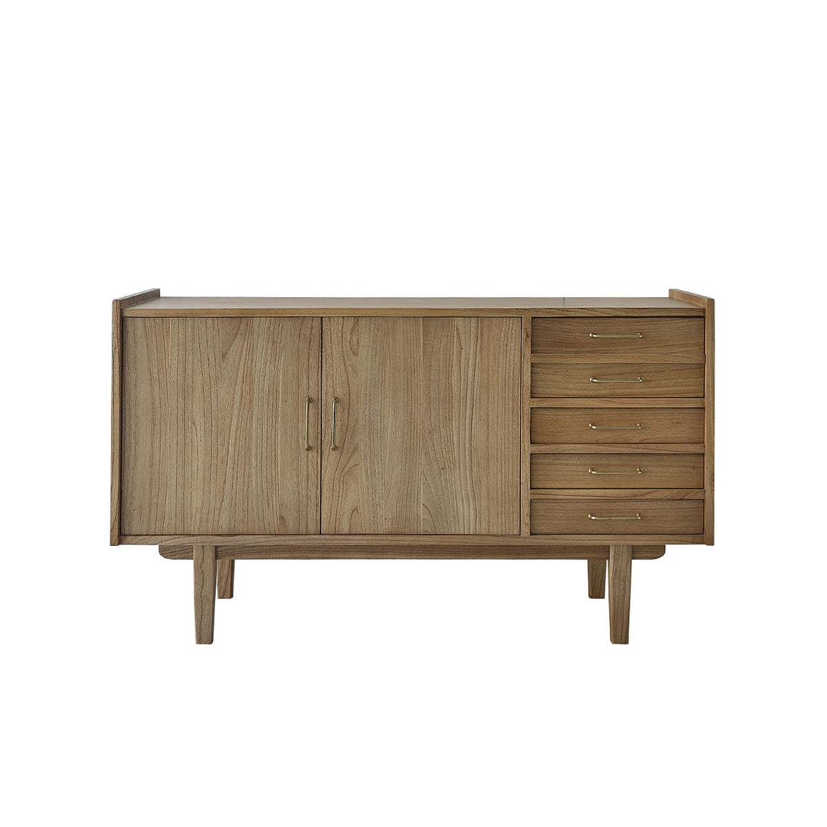 Meuble sous vasque en mindi massif 135 cm FIFTIES - 2