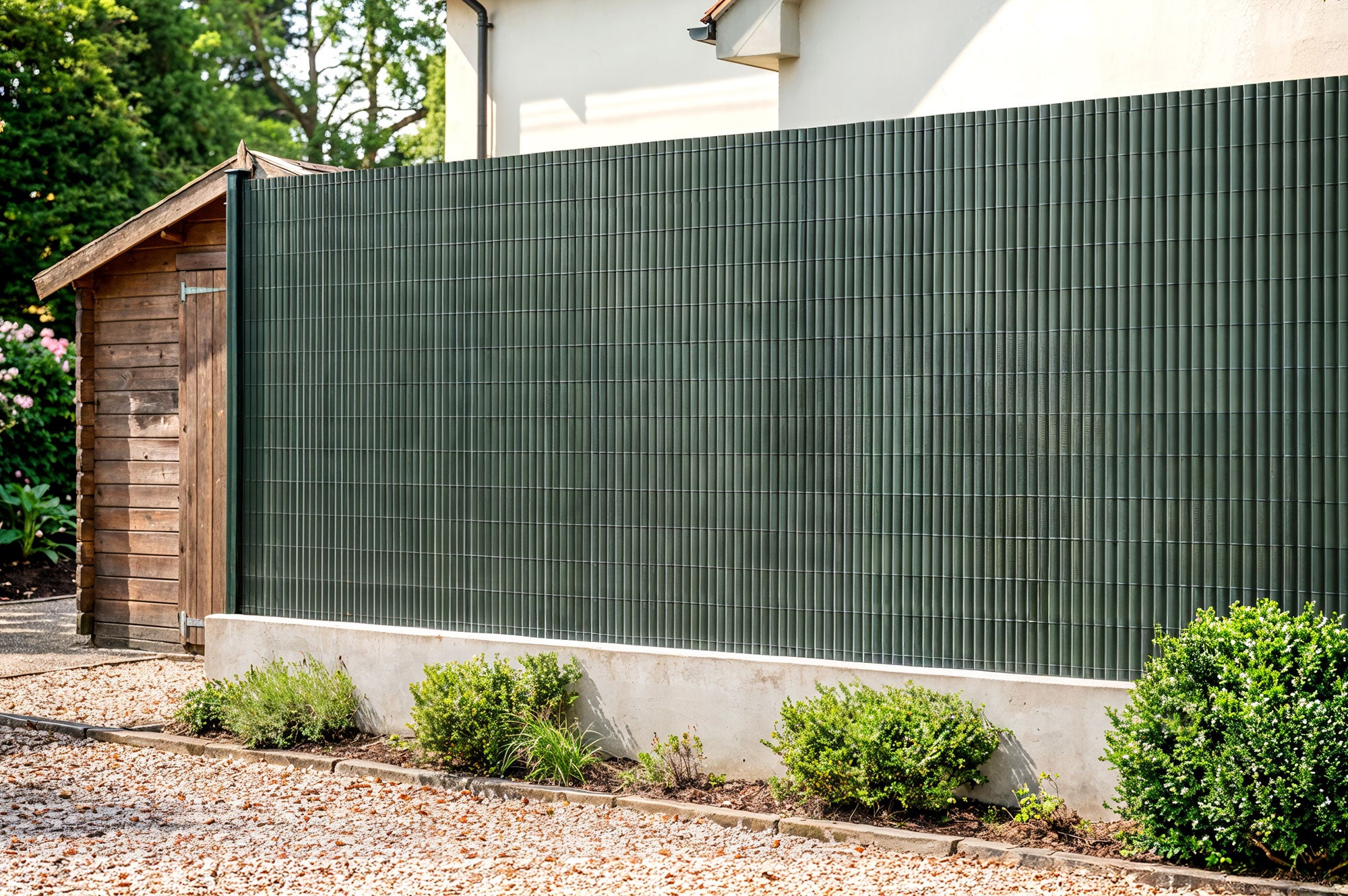 Siatka trzcinowa PCV VISO, 5m x 1,5m, zielona