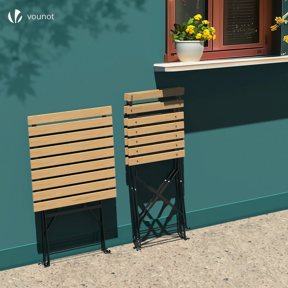 Salon de jardin en Bois Marron 2 personnes - 7
