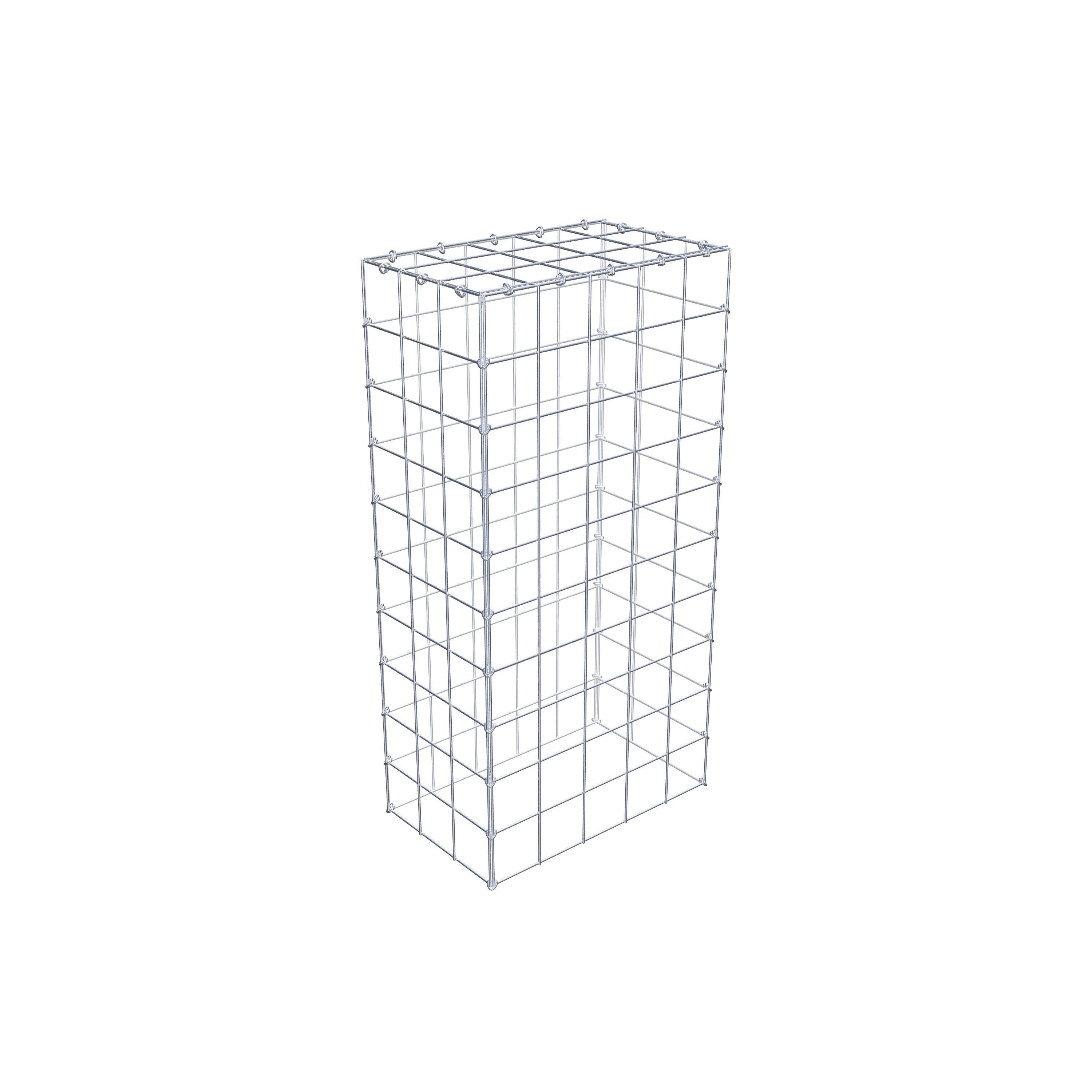 Gavión para apilar en acero galvanizado 100x30x50cm (LxAxP), malla 10 x 10cm, Anillo en C, sin rejilla inferior - 3